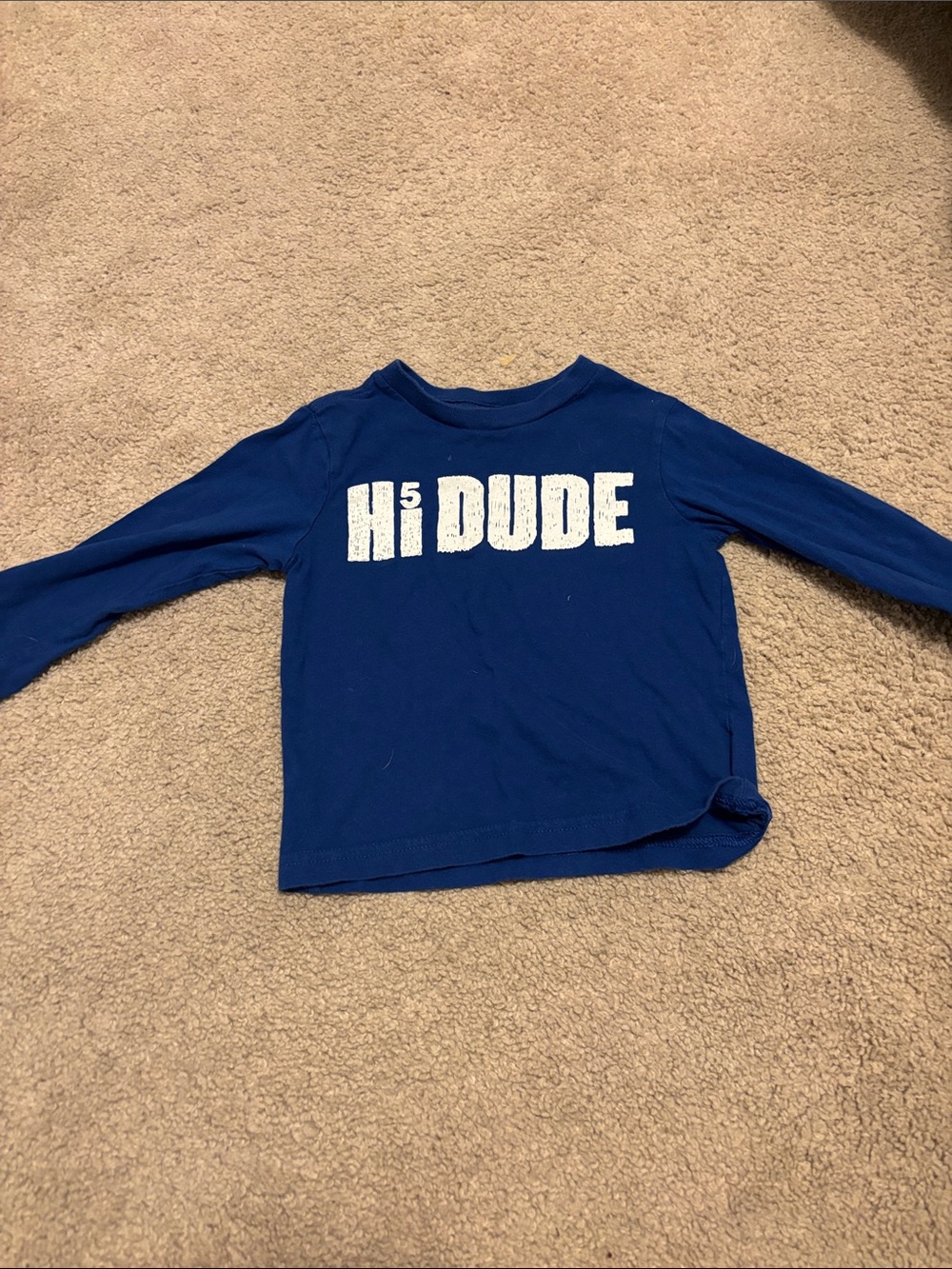 Place Royal Blue Long-Sleeve 'Hi Dude' Tee